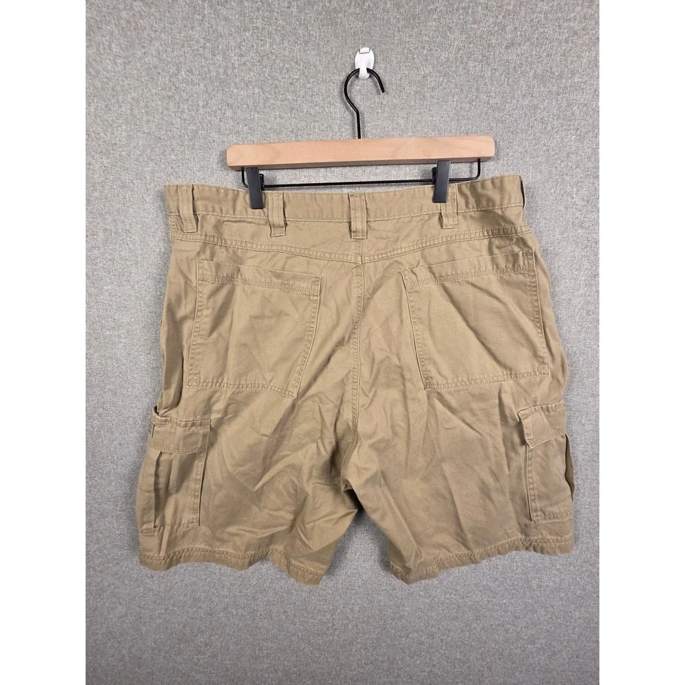 Wrangler Hero Mens 40 Tan Khaki Cargo Shorts Cotton Twill 60CMWGR